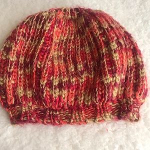 Women’s Orange Winter Knitted Beanie Hat